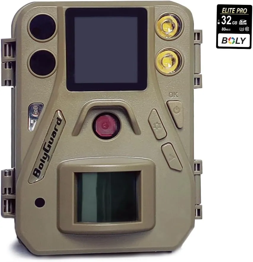 Trail Camera - 4K 37MP Hunting Camera with Night Vision,Game Camera with Dual Flash - Take Color Pictures and Videos at Night,IP67 Waterproof,Outdoor Wildlife Monitoring(SG520-D/SD)