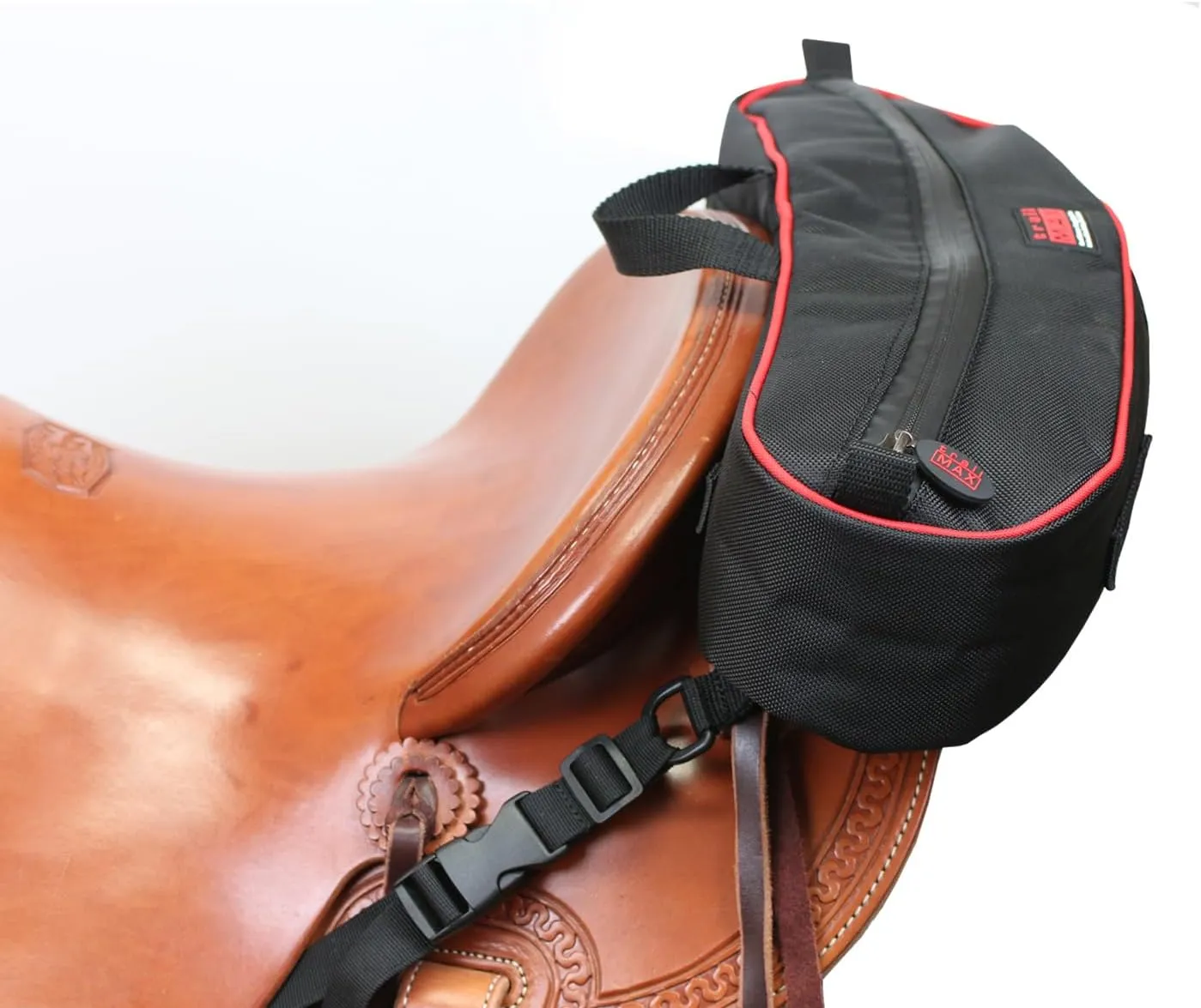 TrailMax 500 Series Insulated & Padded Cantle Horse Saddlebag for Trail Riding; Padded & Insulated Trail Bags for Horses; Insulated & Padded Cantle Bag for Western & Endurance Saddles