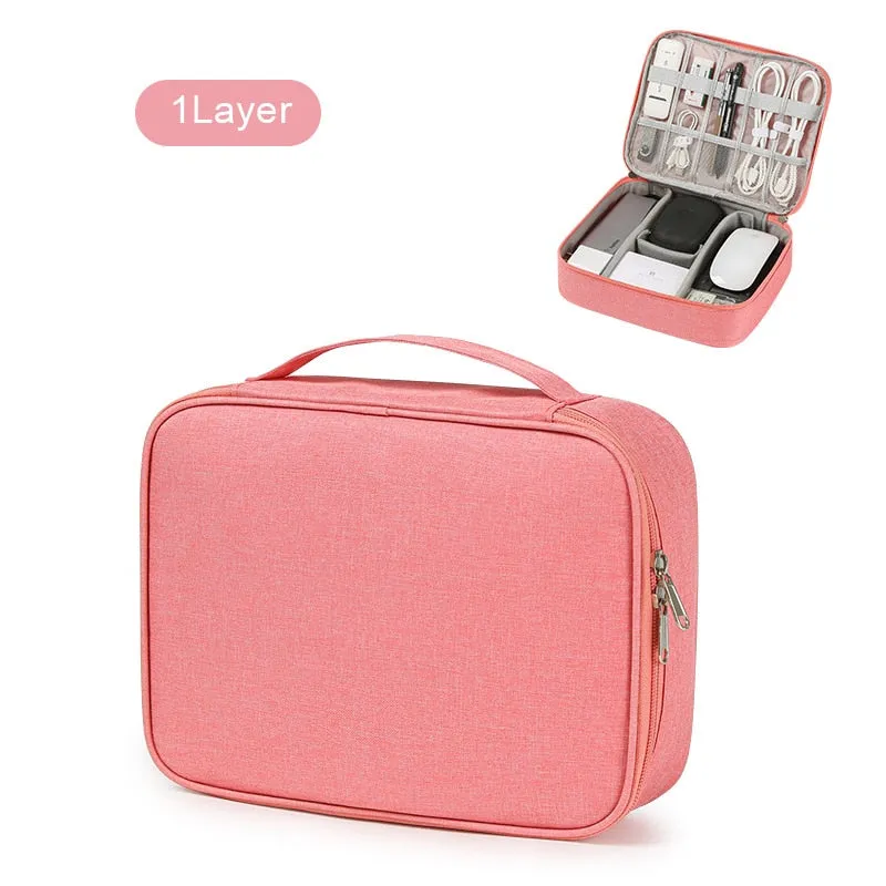 Travel Cable Bag Waterproof Digital USB Charger Storage Bag Portable Office Charging Line Wire Organizer Travel Cable Organizer