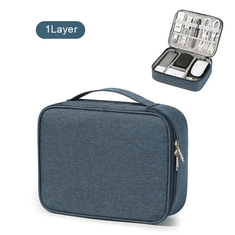 Travel Cable Bag Waterproof Digital USB Charger Storage Bag Portable Office Charging Line Wire Organizer Travel Cable Organizer