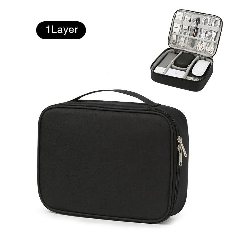 Travel Cable Bag Waterproof Digital USB Charger Storage Bag Portable Office Charging Line Wire Organizer Travel Cable Organizer