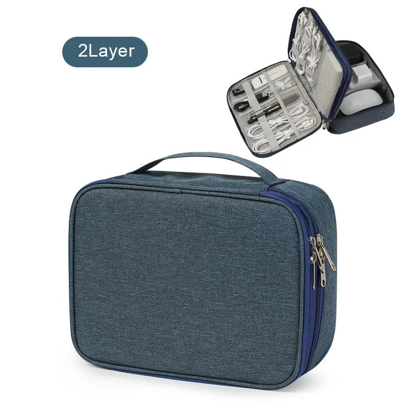 Travel Cable Bag Waterproof Digital USB Charger Storage Bag Portable Office Charging Line Wire Organizer Travel Cable Organizer