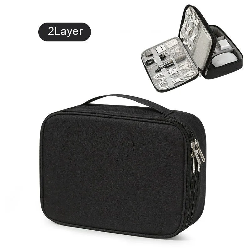 Travel Cable Bag Waterproof Digital USB Charger Storage Bag Portable Office Charging Line Wire Organizer Travel Cable Organizer