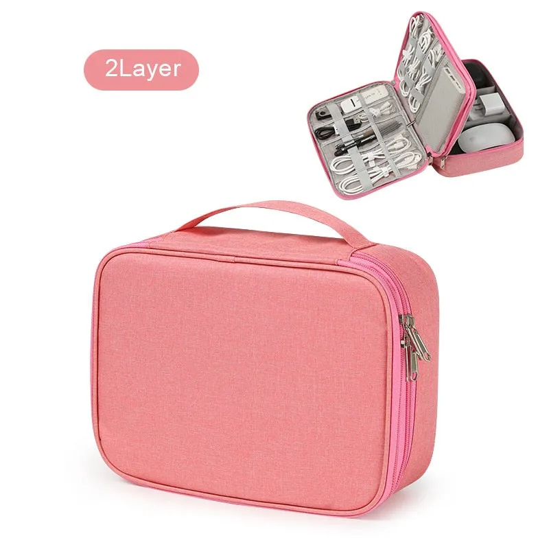 Travel Cable Bag Waterproof Digital USB Charger Storage Bag Portable Office Charging Line Wire Organizer Travel Cable Organizer