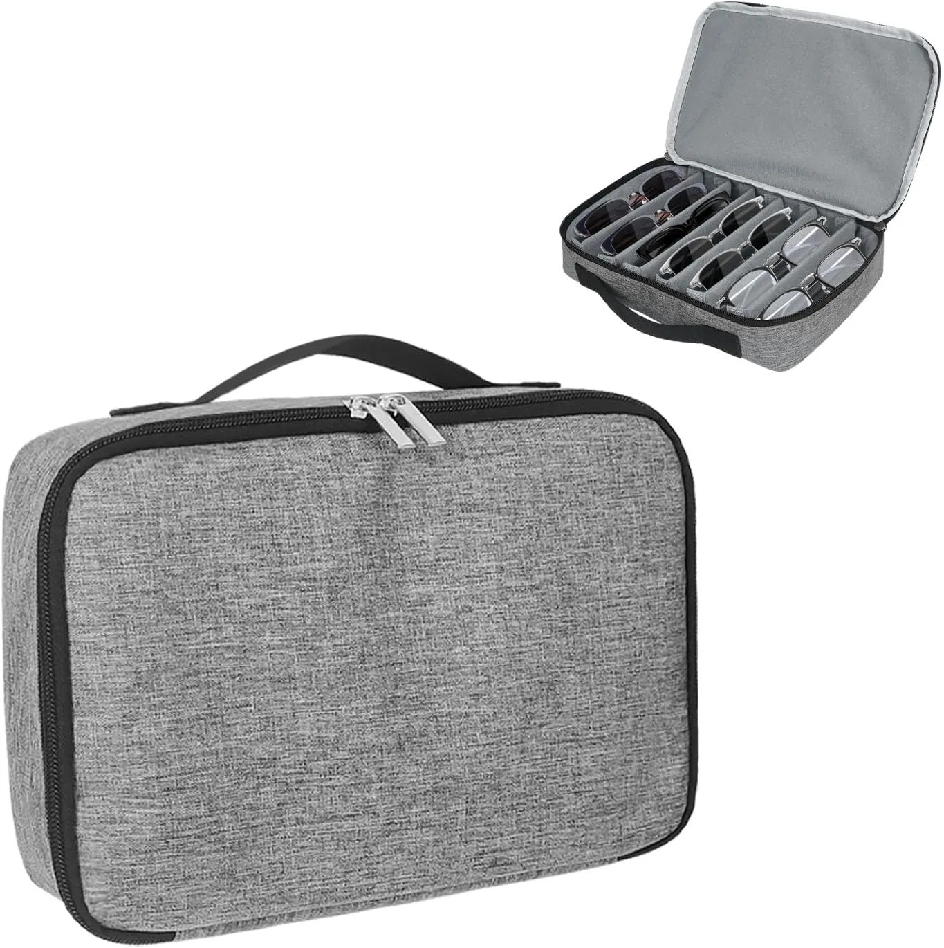 Travel Sunglasses Organizer Case, Portable Sunglasses Case, Eyeglasses Storage Holder for Men Women
