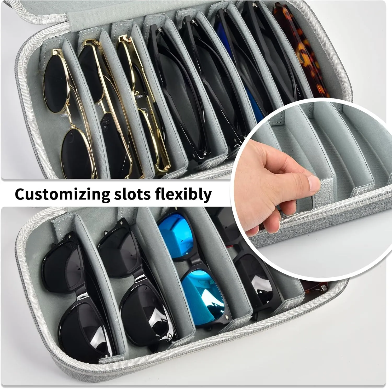 Travel Sunglasses Organizer Cases for Quay Polarized Sunglasses Men Women, Trendy Sunglasse Storage Holder (Bag Only)