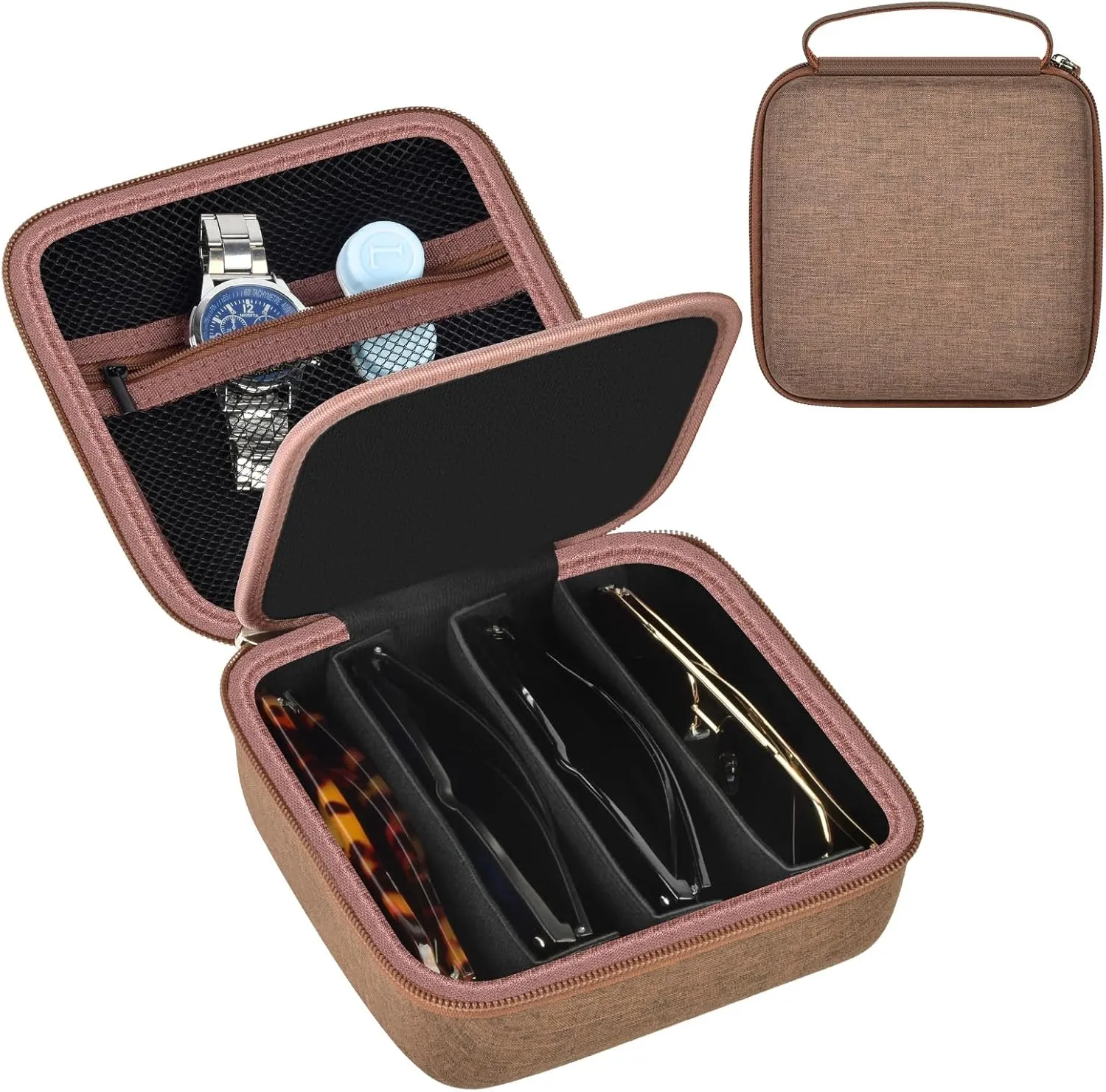 Travel Sunglasses Organizer Cases for Quay Polarized Sunglasses Men Women, Trendy Sunglasse Storage Holder (Bag Only)
