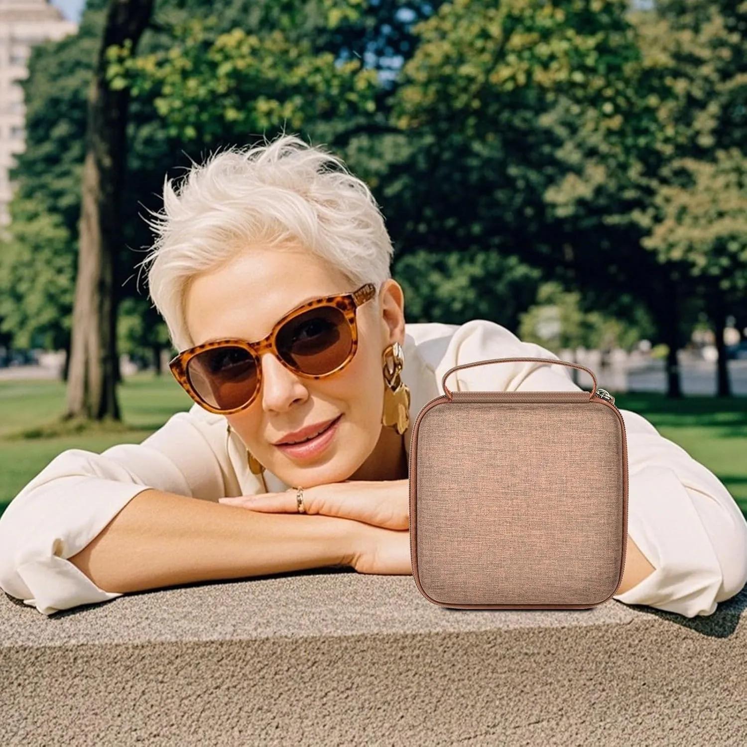Travel Sunglasses Organizer Cases for Quay Polarized Sunglasses Men Women, Trendy Sunglasse Storage Holder (Bag Only)
