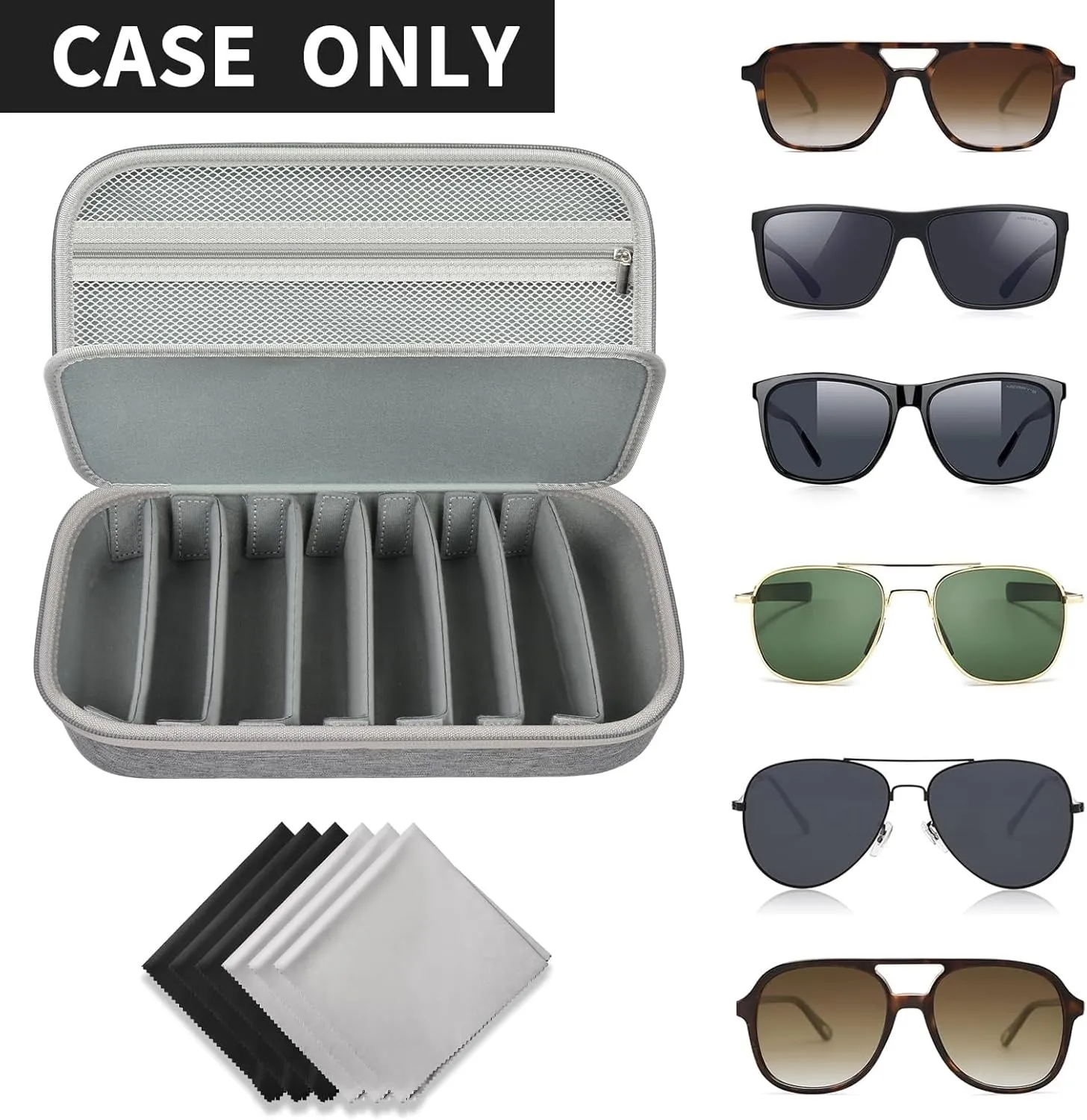 Travel Sunglasses Organizer Cases for Quay Polarized Sunglasses Men Women, Trendy Sunglasse Storage Holder (Bag Only)