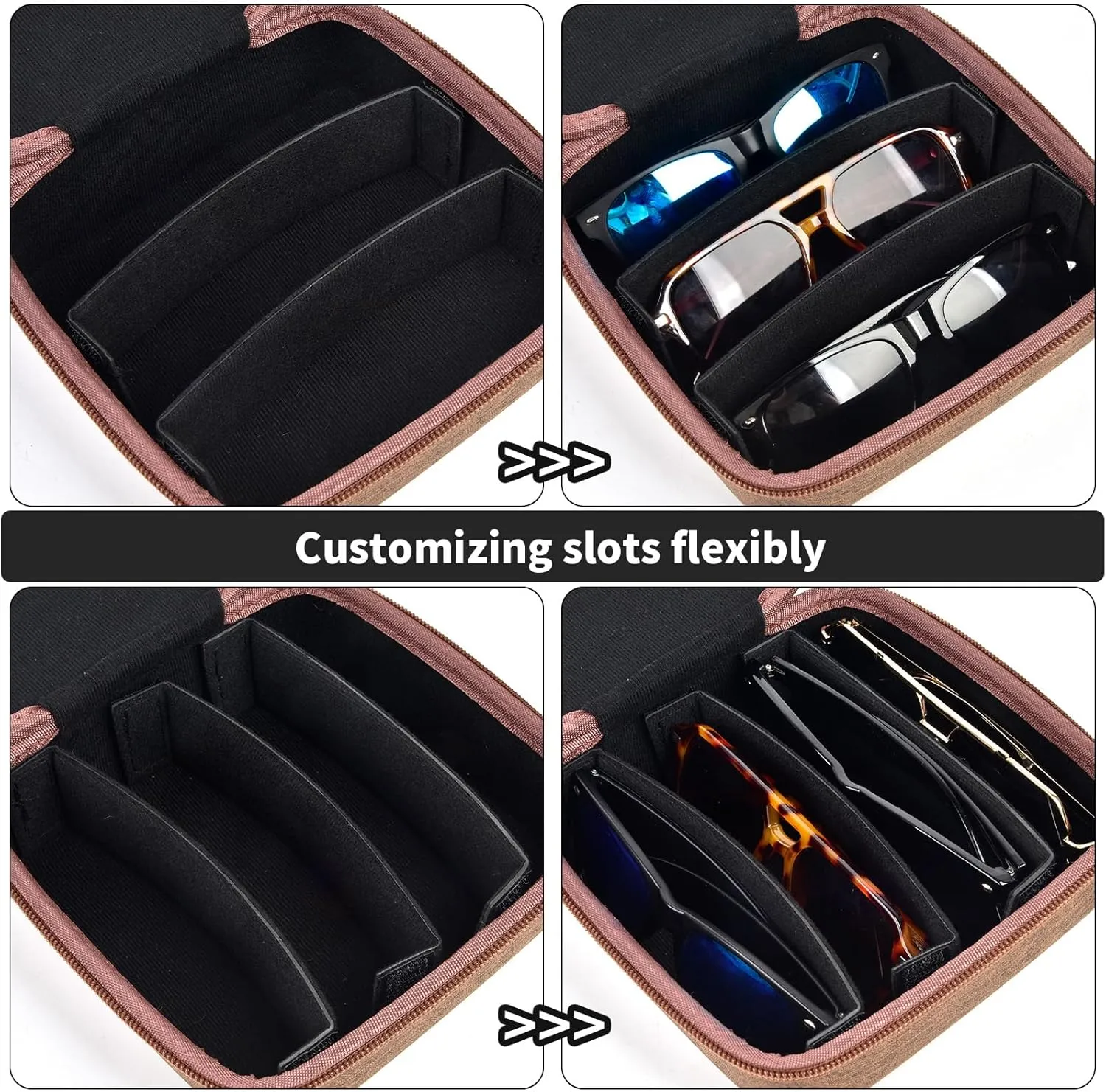 Travel Sunglasses Organizer Cases for Quay Polarized Sunglasses Men Women, Trendy Sunglasse Storage Holder (Bag Only)