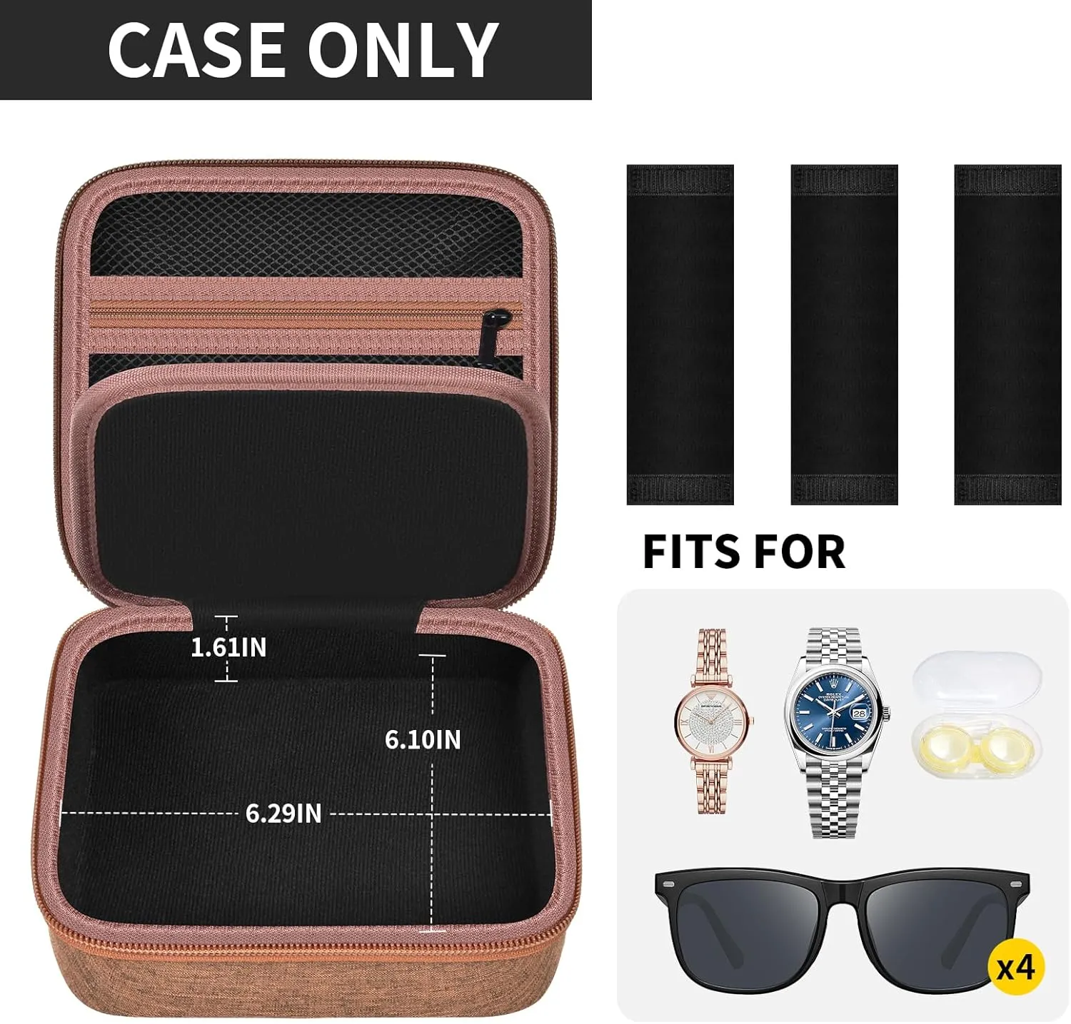 Travel Sunglasses Organizer Cases for Quay Polarized Sunglasses Men Women, Trendy Sunglasse Storage Holder (Bag Only)
