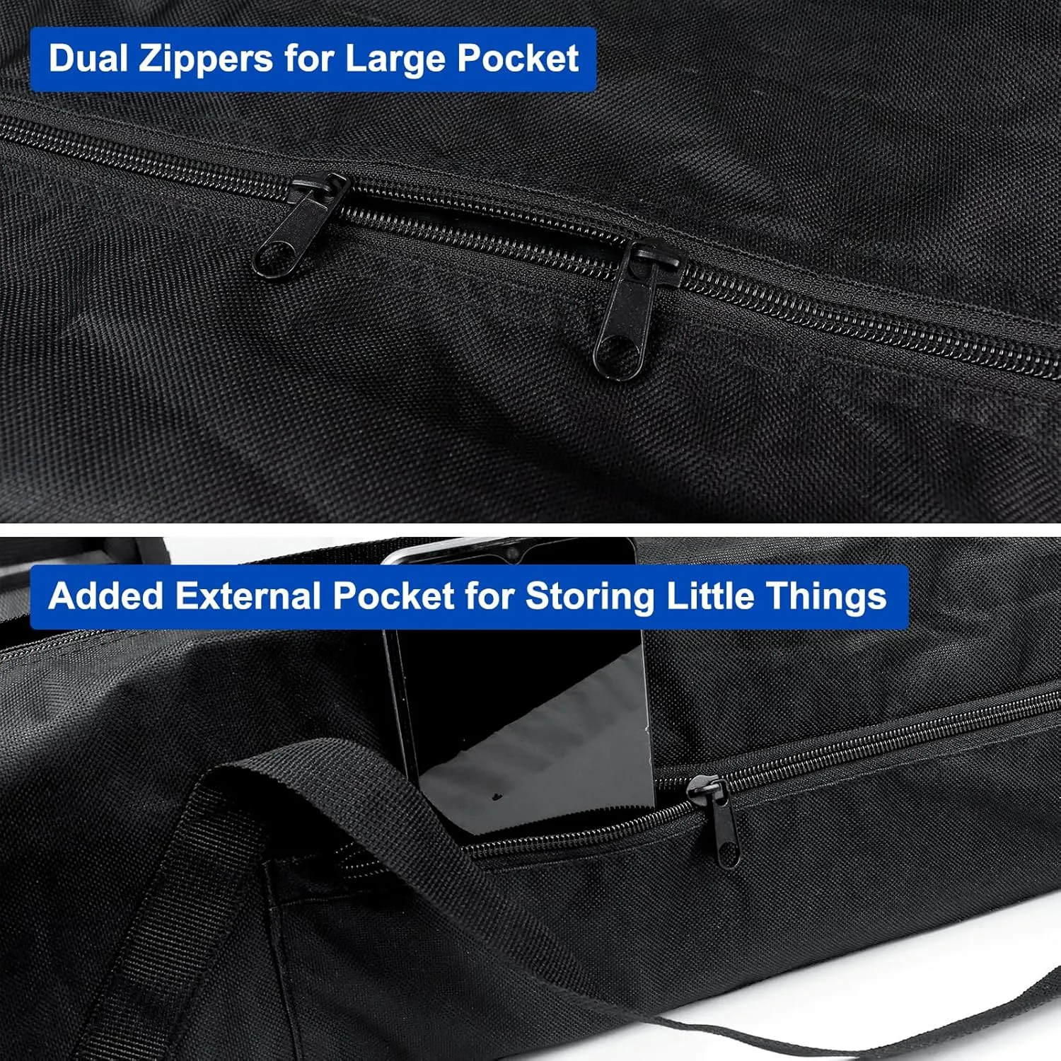 Tripod Carrying Case - 36 Inch 600D Oxford Tripod Bag with Shoulder Straps and Dual Handles Full Zippers for Lights, Cameras, Microphone Stands, Music Stands