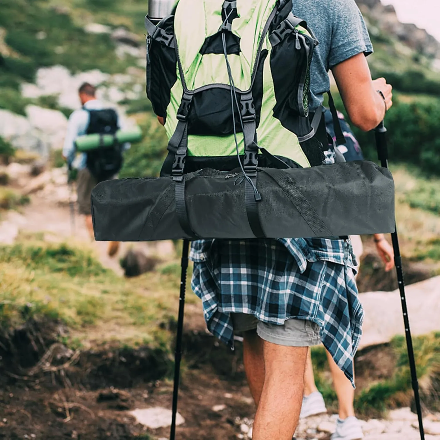 Tripod Carrying Case - 36 Inch 600D Oxford Tripod Bag with Shoulder Straps and Dual Handles Full Zippers for Lights, Cameras, Microphone Stands, Music Stands
