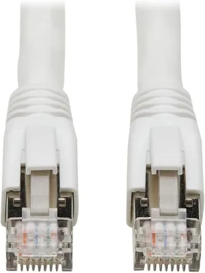 Tripp Lite Cat8 Snagless Ethernet Cable, 25G/40G Certified Network Patch Cable, 22 AWG S/FTP, PoE, White, 10 Feet / 3 Meters, Lifelong Warranty (N272-010-WH)