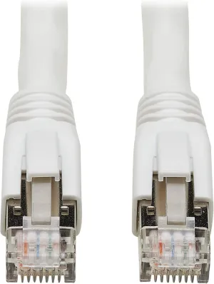 Tripp Lite Cat8 Snagless Ethernet Cable, 25G/40G Certified Network Patch Cable, 22 AWG S/FTP, PoE, White, 40 ft. (N272-040-WH)