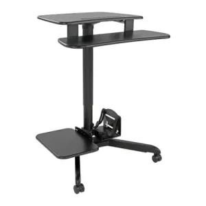 Tripp Lite Mobile Workstation Standing Desk Rolling Cart Height-Adjustable