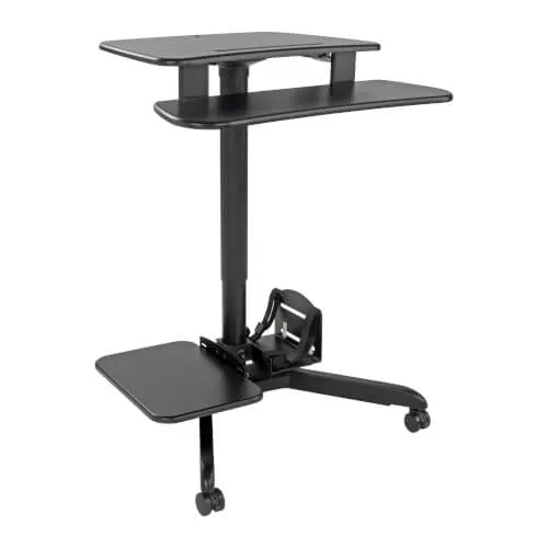 Tripp Lite Mobile Workstation Standing Desk Rolling Cart Height-Adjustable