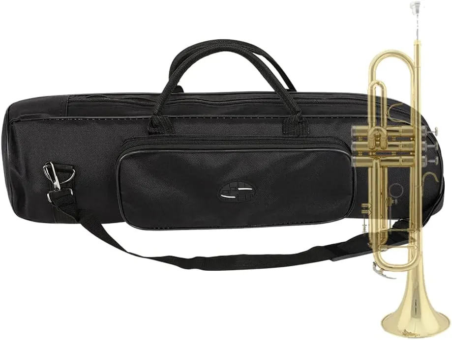 Trumpet Carrying Bag Waterproof Trumpet Gig Bag Portable Wind Instrument Bags Case Lightweight Padded Musical Bags Durable Music Accessories with Adjustable Shoulder Strap