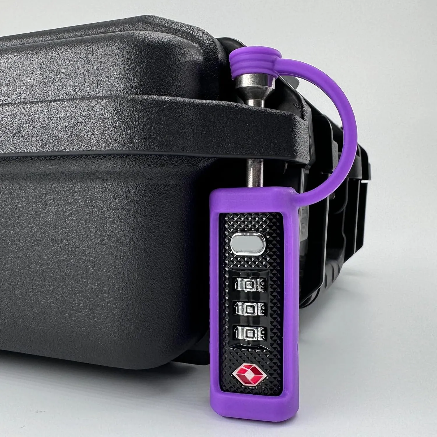 TSA Approved Locks for Gun Case, Combo Lock Traveling Hand Gun Carrying Case Lock, Hard Pistol Cases Padlocks, Tactical Cut-Resistant Heavy Duty TSA Travel Locks-Purple
