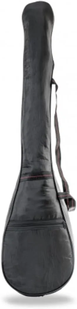 Turkish Baglama Soft Case, Hand-Stitched Gig Bag with Shoulder Strap, Black (Short Neck)