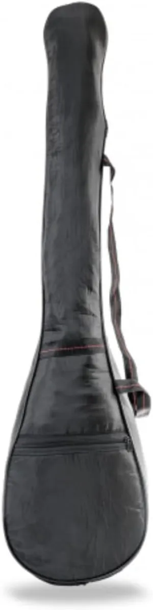 Turkish Baglama Soft Case, Hand-Stitched Gig Bag with Shoulder Strap, Black (Short Neck)