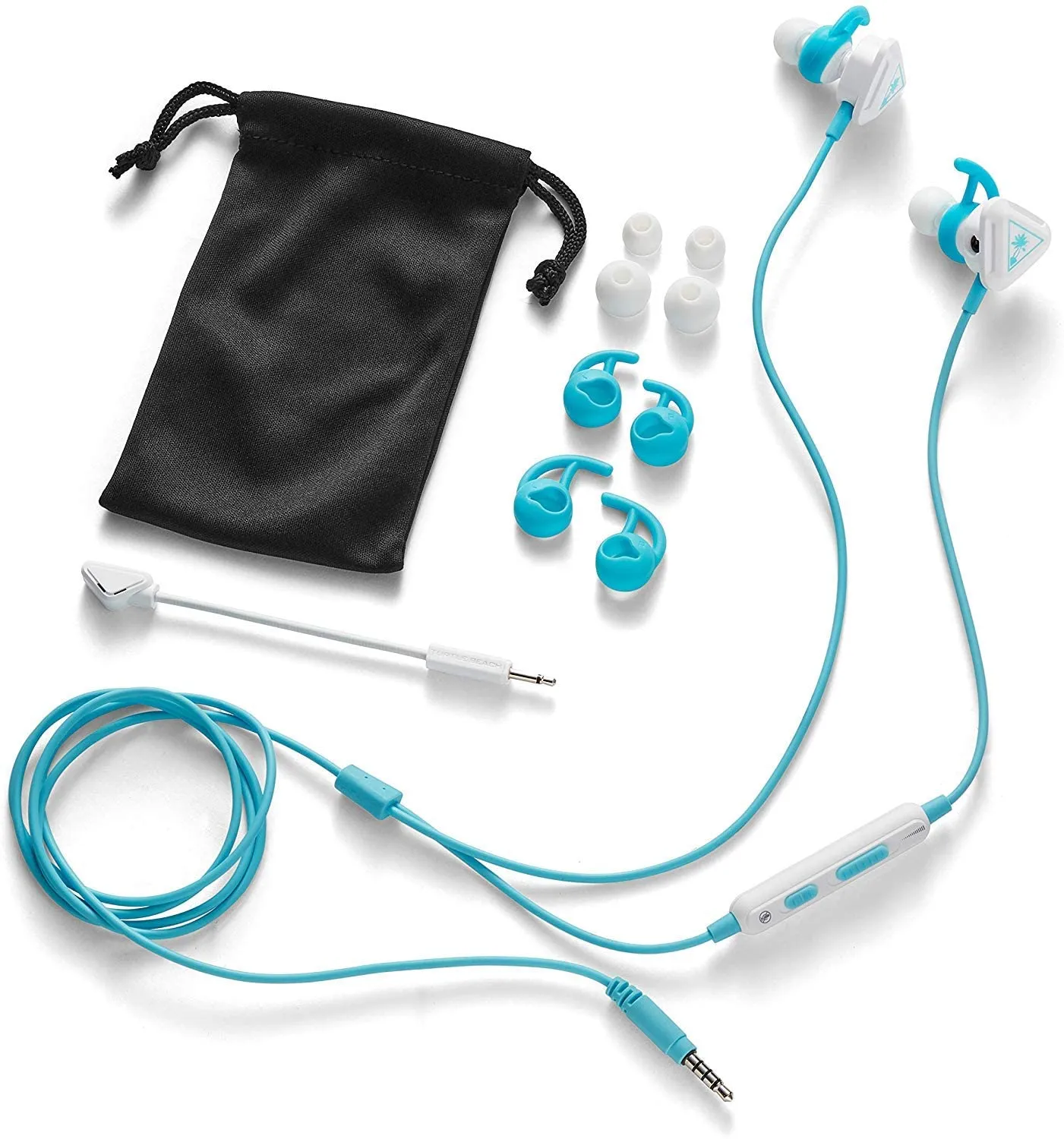 Turtle Beach Battle Buds In-Ear Gaming Headset - Mobile & PC with 3.5mm, Xbox Series X, Xbox Series S, Xbox One, PS5, PS4, PlayStation – Lightweight, In-Line Controls, White/Teal