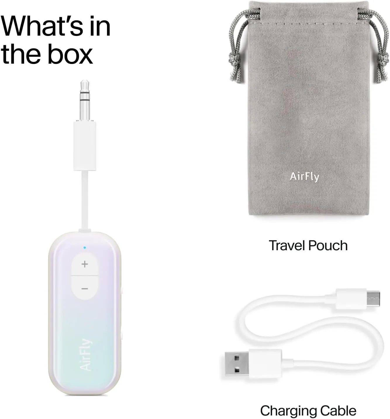 Twelve South AirFly SE | Bluetooth Wireless Audio Transmitter Adapter for AirPods/Headphones, 20  Hr Battery, works with 3.5mm aux jacks on Airplanes, TVs, Stereo, Gym equipment and Travel, Iridescent