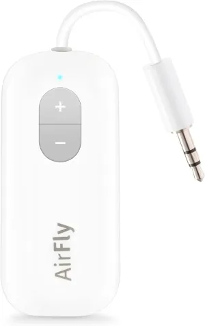 Twelve South AirFly SE | Bluetooth Wireless Transmitter/Adapter for AirPods/Wireless or Noise-Cancelling Headphones; use on Airplanes and Gym Equipment, 20  hr Battery Life