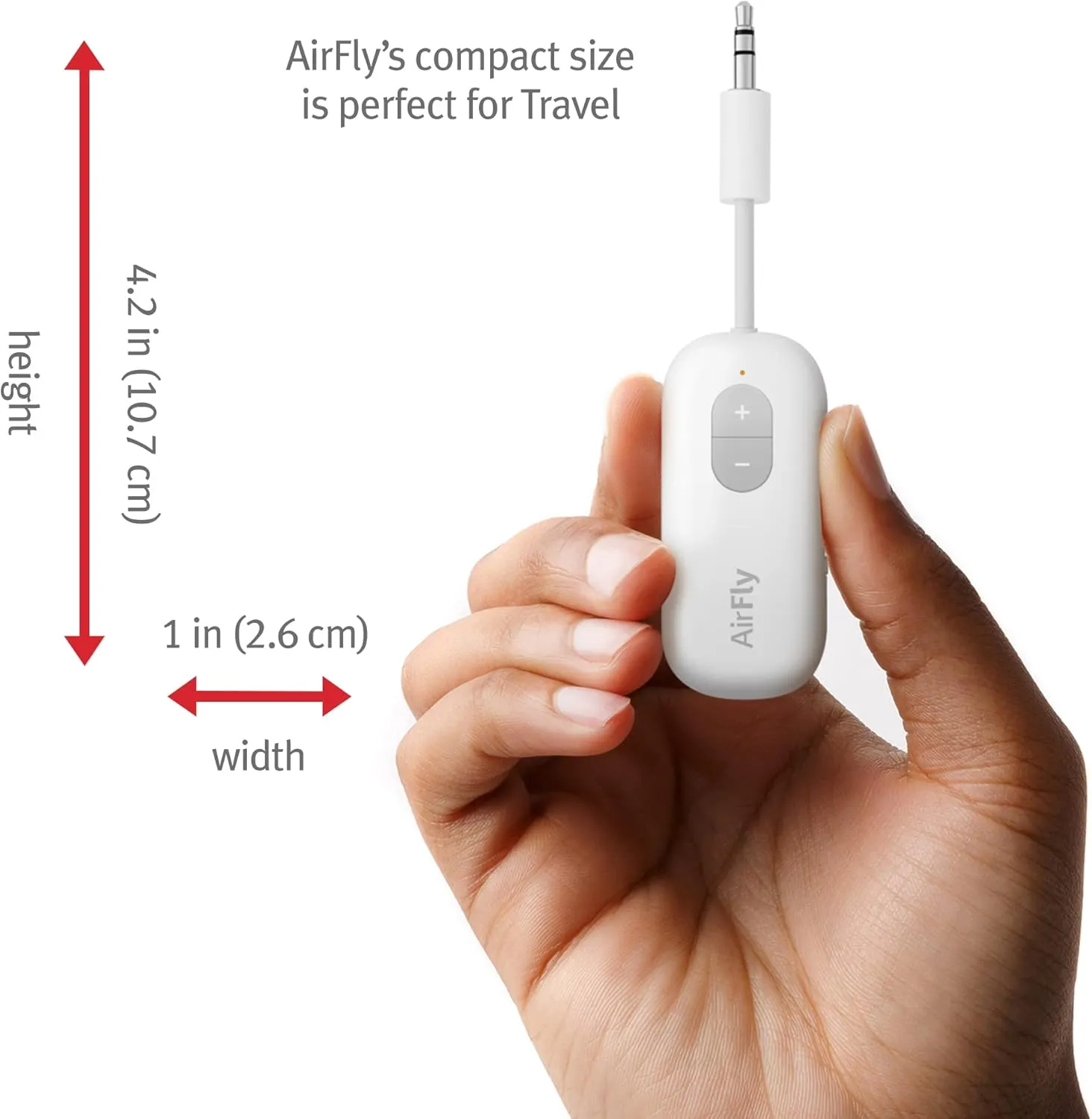 Twelve South AirFly SE | Bluetooth Wireless Transmitter/Adapter for AirPods/Wireless or Noise-Cancelling Headphones; use on Airplanes and Gym Equipment, 20  hr Battery Life