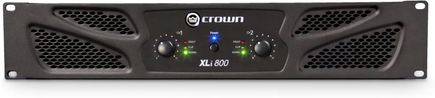 Two-channel-300W at 4Ω Power Amplifier, Black, 300-Watts (XLi800)