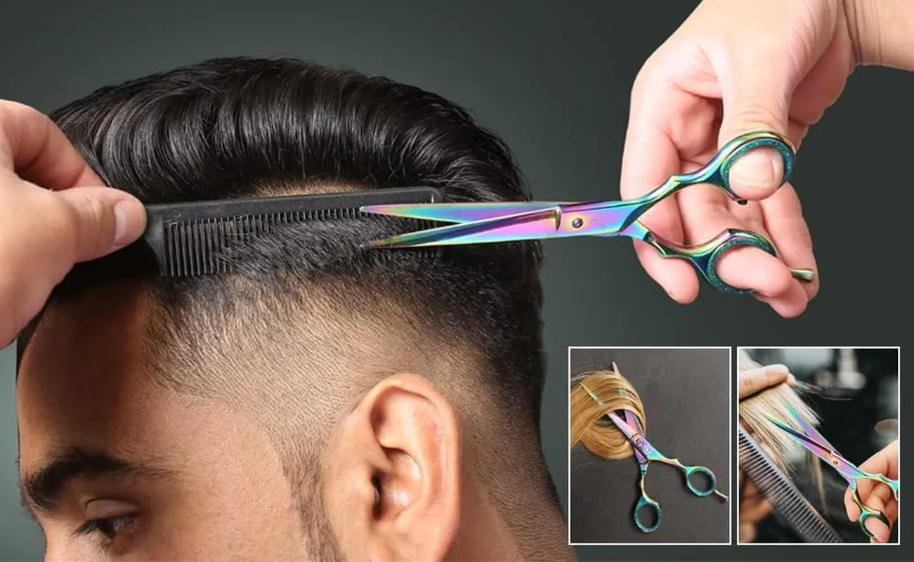 Tycon Hair Cutting Scissors Professional 6" – Japanese Stainless Steel, 2.7" Razor Edge Blade Barber Scissors – Ergonomic Design - Precision Hair Scissors for Smooth Cutting - Salon & Personal Use