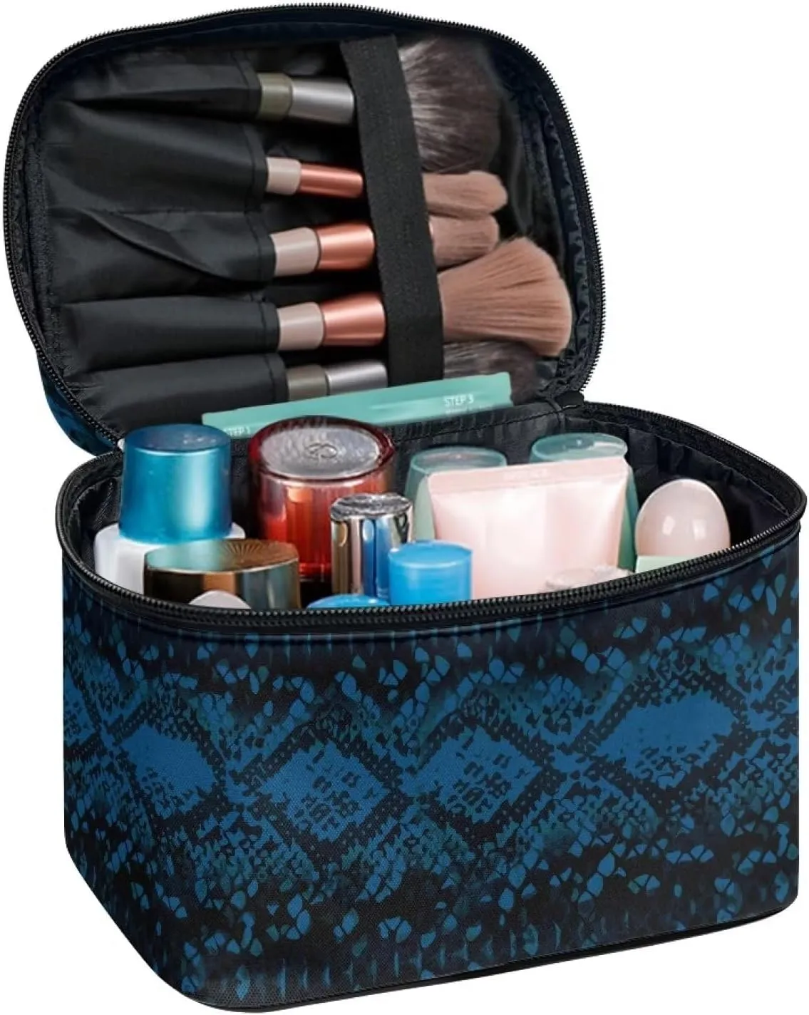 Uasibuni Serpentine Small Cosmetic Bag Travel Aesthetic Makeup Bag Organizer Storage Pouch Handbags Makeup Case