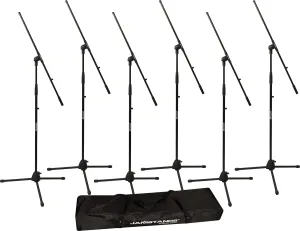 Ultimate Support MCFB6PK JamStands 6-Pack Tripod Mic Stand Bundle for Bands & Studios