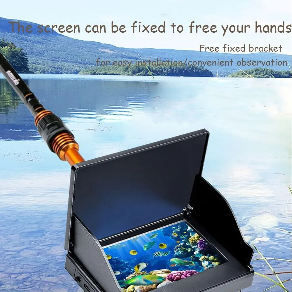 Underwate Fishing Camera,4.3 5 Inch High Definition LCD Display,Portable Fish Camera,8000mah Li-Battery,Beginner Fish Finder for Boat Lake Kayak Ice Fishing Exploration(20m,5in)