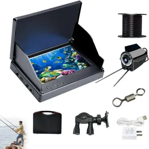 Underwate Fishing Camera,4.3 5 Inch High Definition LCD Display,Portable Fish Camera,8000mah Li-Battery,Beginner Fish Finder for Boat Lake Kayak Ice Fishing Exploration(20m,5in)