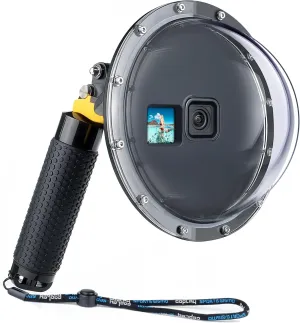 Underwater Dome Port for GoPro Hero 13 12 11 10 9 Black, 147ft Diving Dome with Waterproof Case, Floating Hand Grip, Trigger for Go Pro 9 10 11 12 13 Underwater Photography