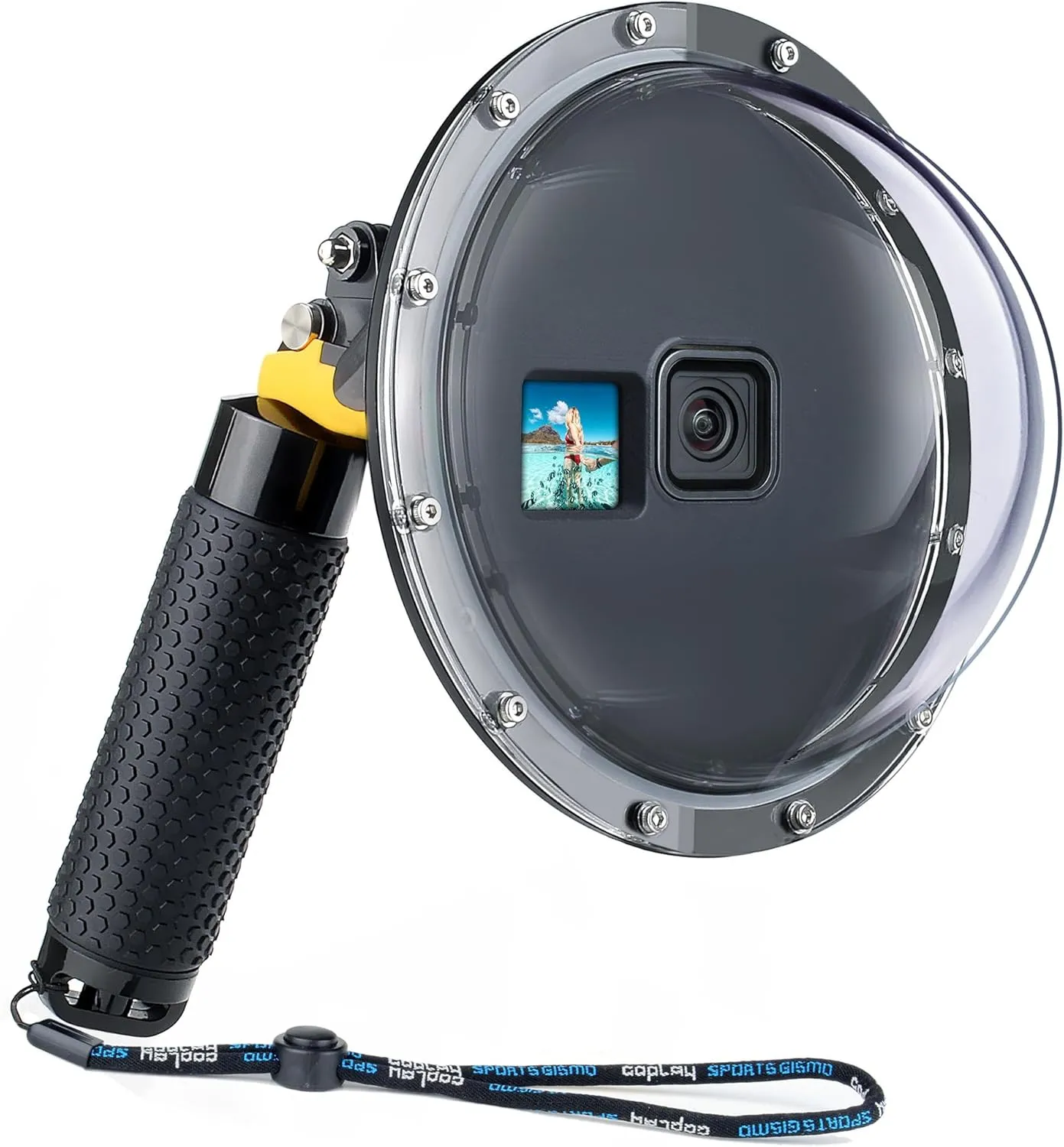 Underwater Dome Port for GoPro Hero 13 12 11 10 9 Black, 147ft Diving Dome with Waterproof Case, Floating Hand Grip, Trigger for Go Pro 9 10 11 12 13 Underwater Photography
