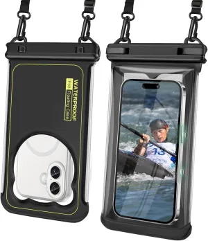 [Up to 8.5"] 2 Pack Waterproof Phone Pouch, IP68 Waterproof Phone Cases Floating, Underwater Waterproof Bags with Inner Pocket, Beach Vacation Essentials Water Park Essentials