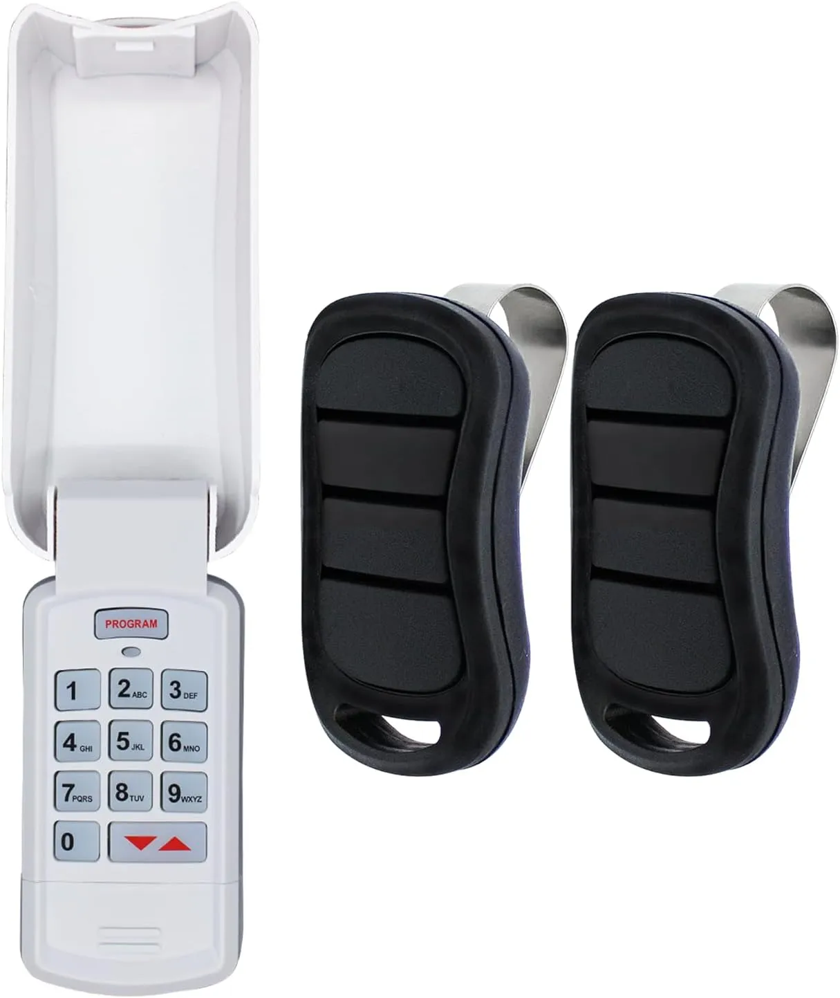 Upgraded GK-R Garage Door Opener Keypad with 2 Pack G3T-R Remote, Fit for Genie and Overhead Garage Door Opener Since 1997, Keypad Replace GK-BX OKP-BX GWKPD-BL, Remote Replace G3T-BX G3T-A O3T-A