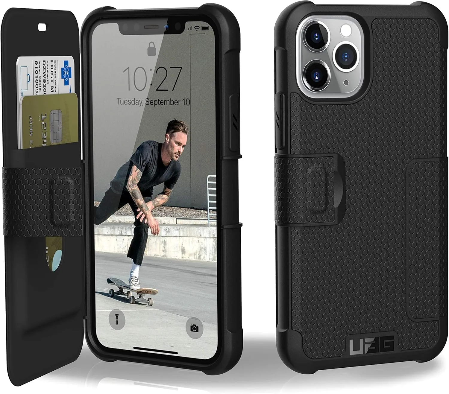 URBAN ARMOR GEAR UAG Designed for iPhone 11 Pro [5.8-inch Screen] Metropolis Feather-Light Rugged Military Drop Tested iPhone Case, Black