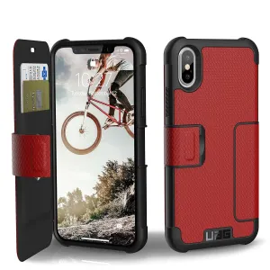 URBAN ARMOR GEAR UAG Folio iPhone Xs/X [5.8-inch Screen] Case Metropolis [Magma] Rugged Military Drop Tested Protective Cover