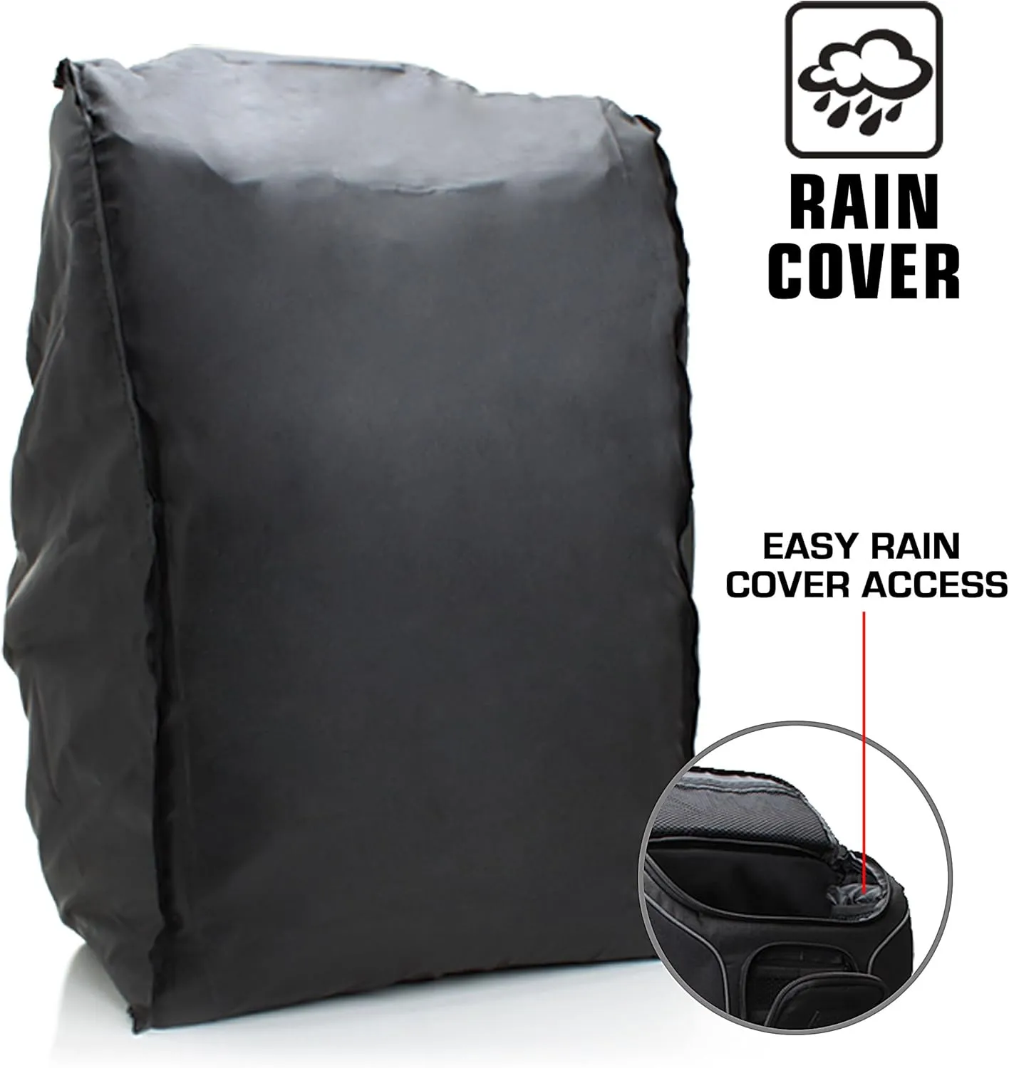 USA GEAR Camera Backpack for Photographers DSLR/SLR/Mirrorless Photography Camera Bag with Laptop Compartment, Waterproof Rain Cover & Tripod Holder, Compatible with Canon/Nikon/Sony (Black)