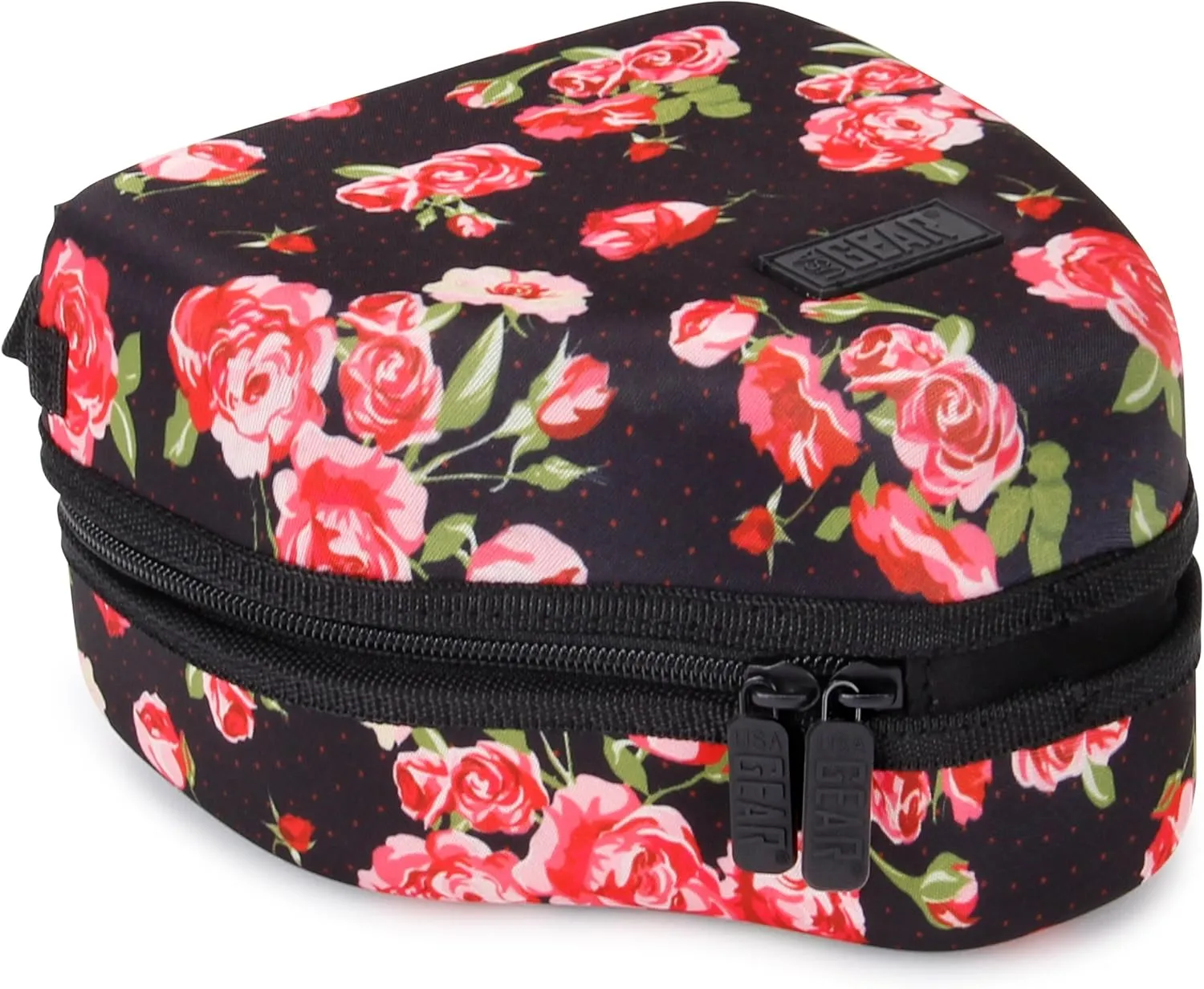 USA Gear DSLR Camera Sleeve with Molded EVA Hard Shell Camera Case Protection, Quick Access Opening, Padded Interior and Rubber Coated Handle-Compatible with Nikon, Canon, Olympus and More (Floral)