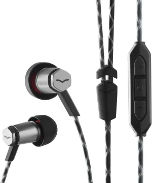 V-MODA Forza Metallo In-Ear Headphones with 3-Button Remote & Microphone - Apple Devices, Gunmetal Black