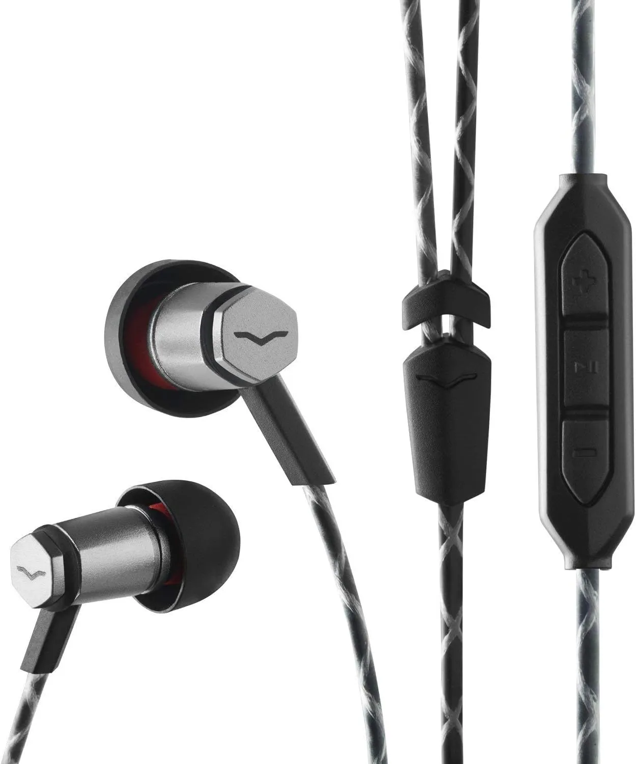 V-MODA Forza Metallo In-Ear Headphones with 3-Button Remote & Microphone - Apple Devices, Gunmetal Black