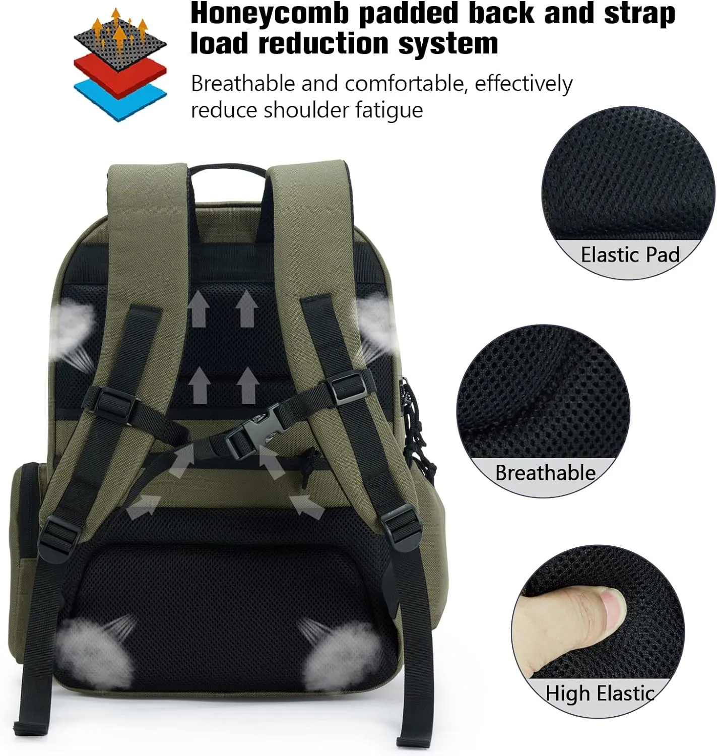 VEAGIA Range Backpack Pistol Range Bag For Handguns And Ammo Gun Cases Pistol Bags With Lockable Explosion-Proof Zippers