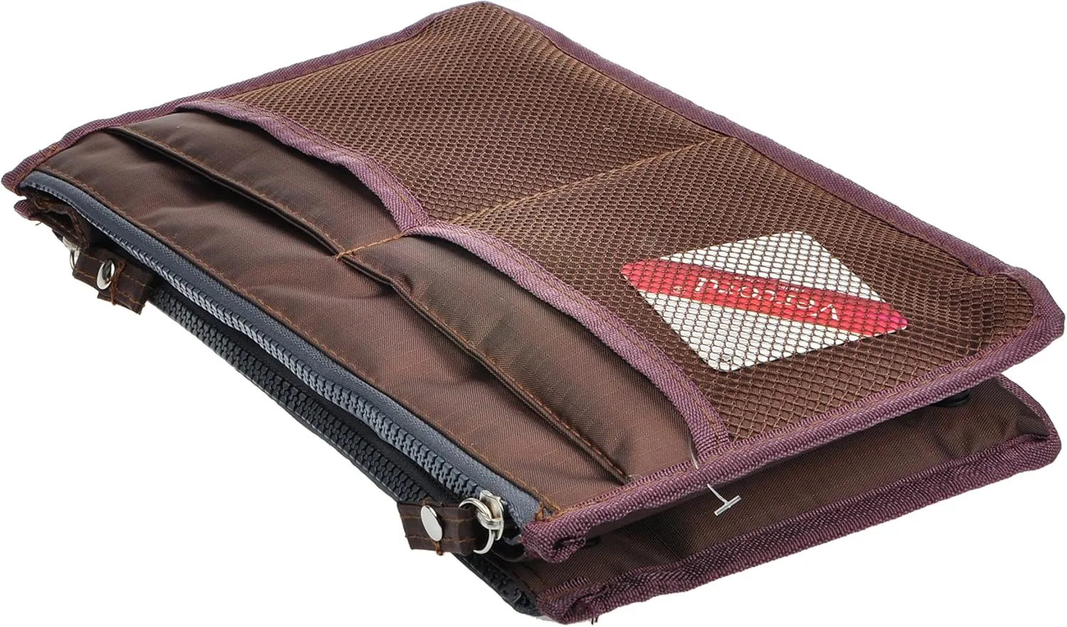 Vercord Updated Purse Handbag Organizer Insert Liner Bag in Bag 13 Pockets Coffee Medium