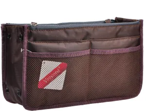 Vercord Updated Purse Handbag Organizer Insert Liner Bag in Bag 13 Pockets Coffee Medium