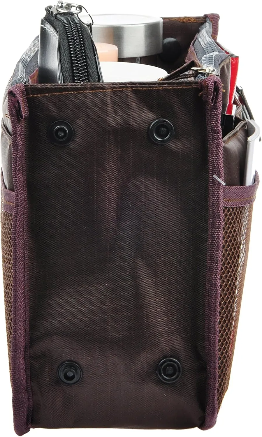 Vercord Updated Purse Handbag Organizer Insert Liner Bag in Bag 13 Pockets Coffee Medium