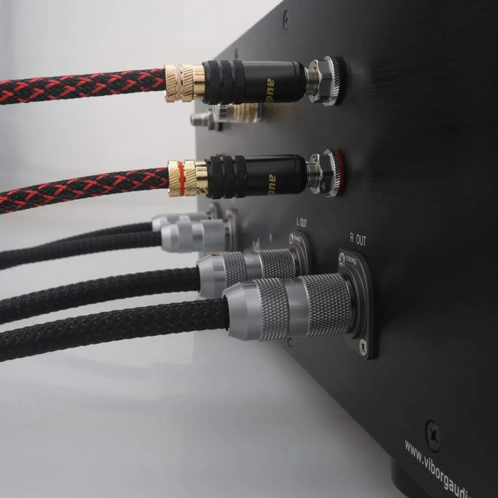 Viborg Hi-end XLR Cable 3.3FT Audio Signal Cable Multiplex Pure Copper 4 Cores 4MM2 Mic 3 Pin Interconnect Cable HiFi XLR Male to Female XLR Microphone Cable for Mixer Soundbox Amplifiers
